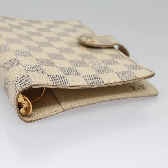 LOUIS VUITTON Damier Azur Agenda MM Day Planner Cover R20707 LV Auth BD009 - Picture 4 of 16